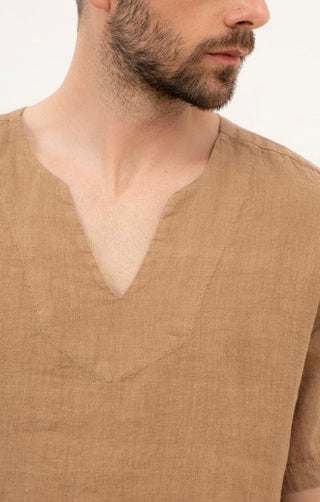 Linen V-Neck Men's T-Shirt