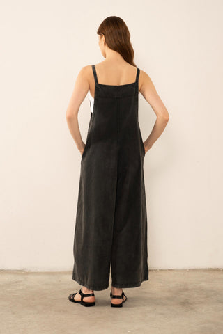 Woven Wide Leg Sleeveless Jumpsuit - Jumpsuit