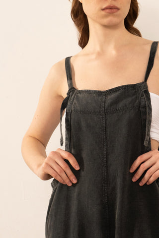 Woven Wide Leg Sleeveless Jumpsuit - Jumpsuit