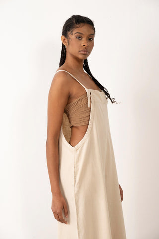 Woven Wide Leg Sleeveless Jumpsuit - Jumpsuit