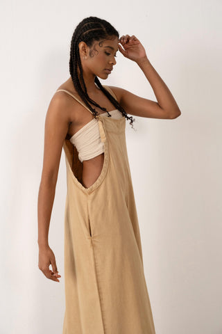 Woven Wide Leg Sleeveless Jumpsuit - Jumpsuit