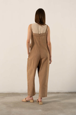 Woven Slim-Fit Sleeveless Jumpsuit - Jumpsuit