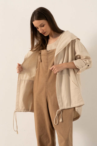 Woven Slim-Fit Sleeveless Jumpsuit