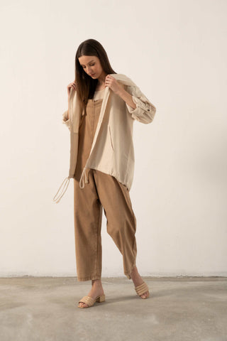 Woven Slim-Fit Sleeveless Jumpsuit