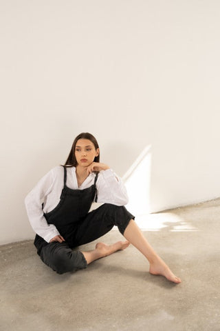 Woven Slim-Fit Sleeveless Jumpsuit - Jumpsuit