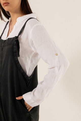 Woven Slim-Fit Sleeveless Jumpsuit - Jumpsuit