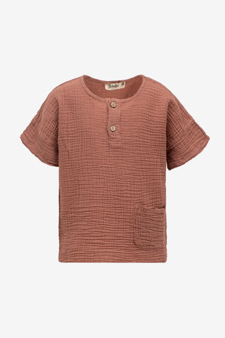 Muslin Placket Kids T-Shirt