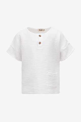 Muslin Placket Kids T-Shirt