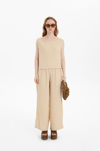 Muslin Sleeveless Women's Blouse