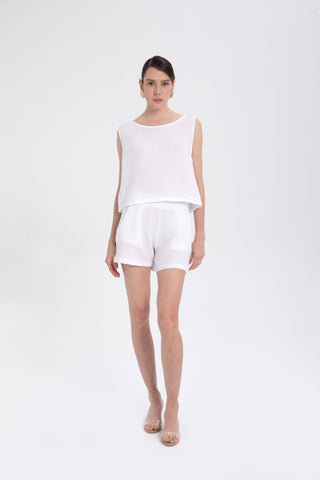 Muslin Sleeveless Women's Blouse