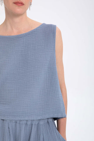 Muslin Sleeveless Women's Blouse