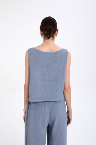 Muslin Sleeveless Women's Blouse