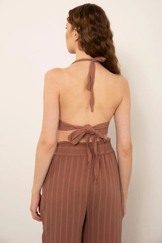 Back Tie Cotton Bralette