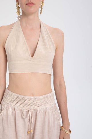Back Tie Cotton Bralette