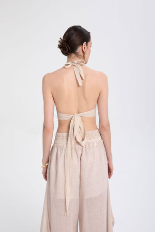 Back Tie Cotton Bralette