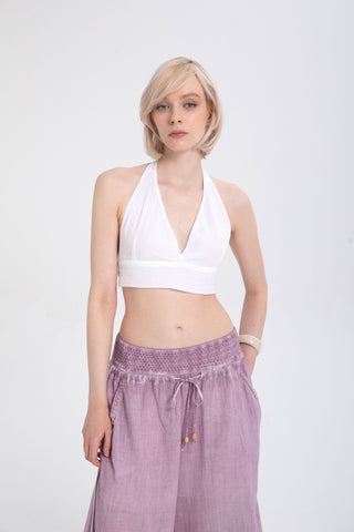 Back Tie Cotton Bralette