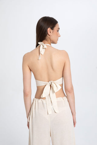 Back Tie Cotton Bralette