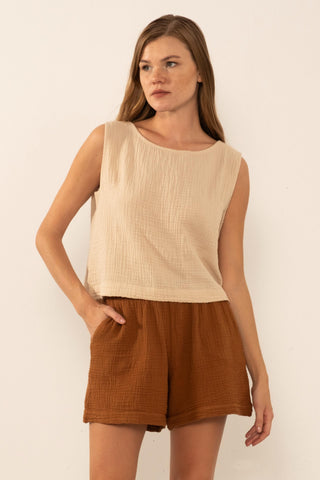 Muslin Short Women’s Shorts - Brown / S/M - Short