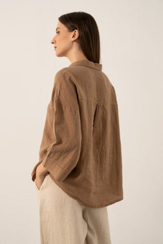 Pure Linen Batwing Sleeve Women's Shirt