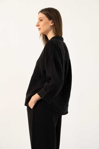 Pure Linen Batwing Sleeve Women's Shirt