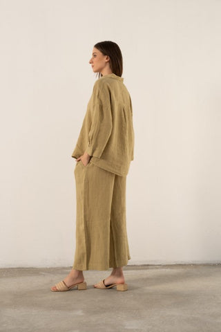 Pure Linen Batwing Sleeve Women's Shirt