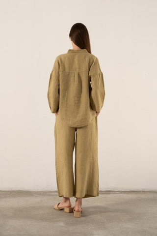 Pure Linen Batwing Sleeve Women's Shirt