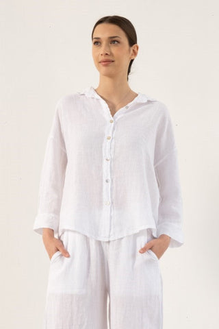 Pure Linen Batwing Sleeve Women's Shirt