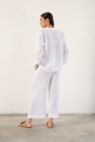 Pure Linen Batwing Sleeve Women's Shirt