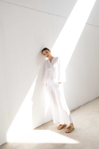 Pure Linen Batwing Sleeve Women's Shirt