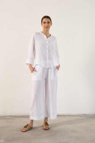 Pure Linen Batwing Sleeve Women's Shirt