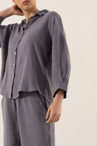 Pure Linen Batwing Sleeve Women's Shirt