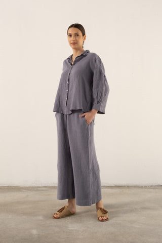 Pure Linen Batwing Sleeve Women's Shirt