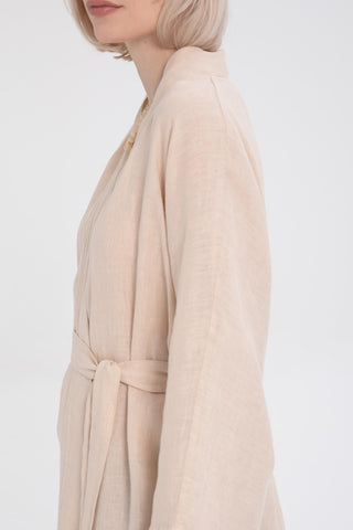 Pure Linen Short Kimono - Kimono