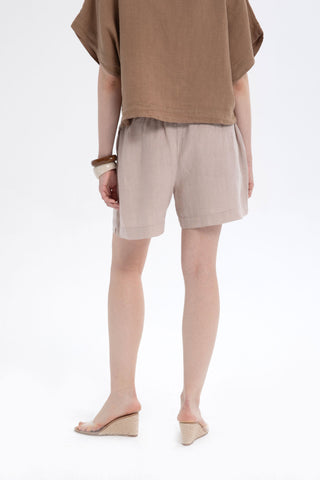 Pure Linen Side Slit Shorts - Short