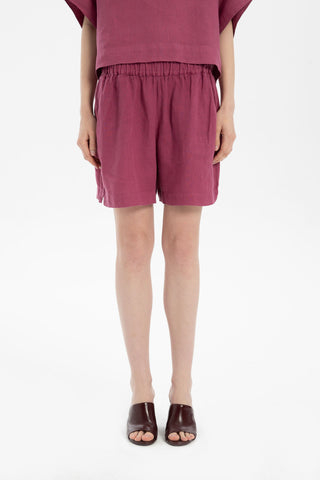 Pure Linen Side Slit Shorts - Short