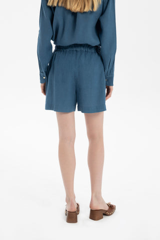 Pure Linen Side Slit Shorts - Short