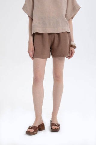 Pure Linen Side Slit Shorts - Short