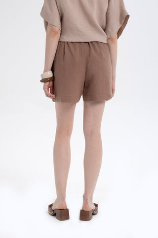 Pure Linen Side Slit Shorts - Short