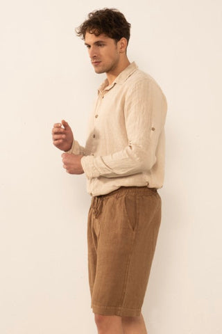 Raw Linen Bermuda Men's Shorts