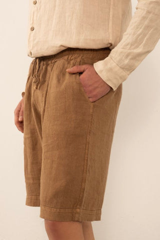 Raw Linen Bermuda Men's Shorts