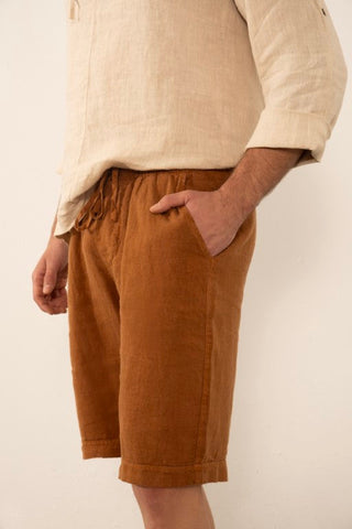 Raw Linen Bermuda Men's Shorts