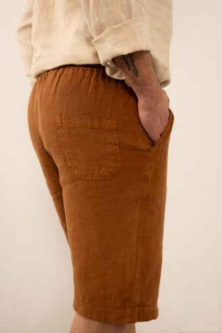 Raw Linen Bermuda Men's Shorts