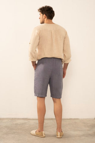 Raw Linen Bermuda Men's Shorts