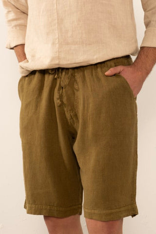 Raw Linen Bermuda Men's Shorts