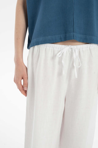Pure Hemp Laced Palazzo Trousers - Trousers