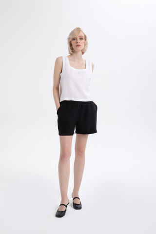 Pure Linen High Waist Pocket Shorts - Short