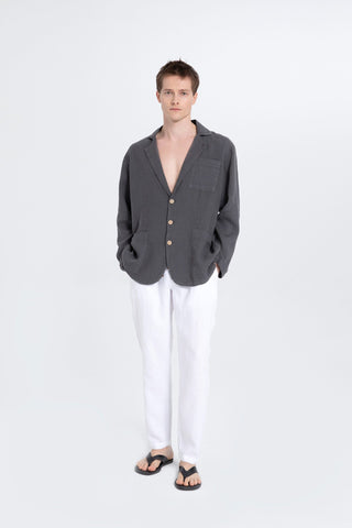 Pure Linen Men's Blazer Jacket
