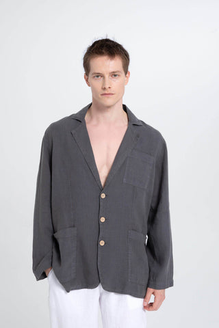 Pure Linen Men's Blazer Jacket
