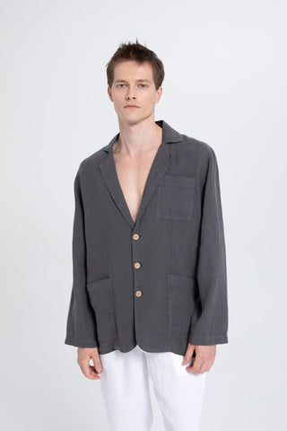 Pure Linen Men's Blazer Jacket