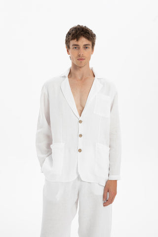 Pure Linen Men's Blazer Jacket